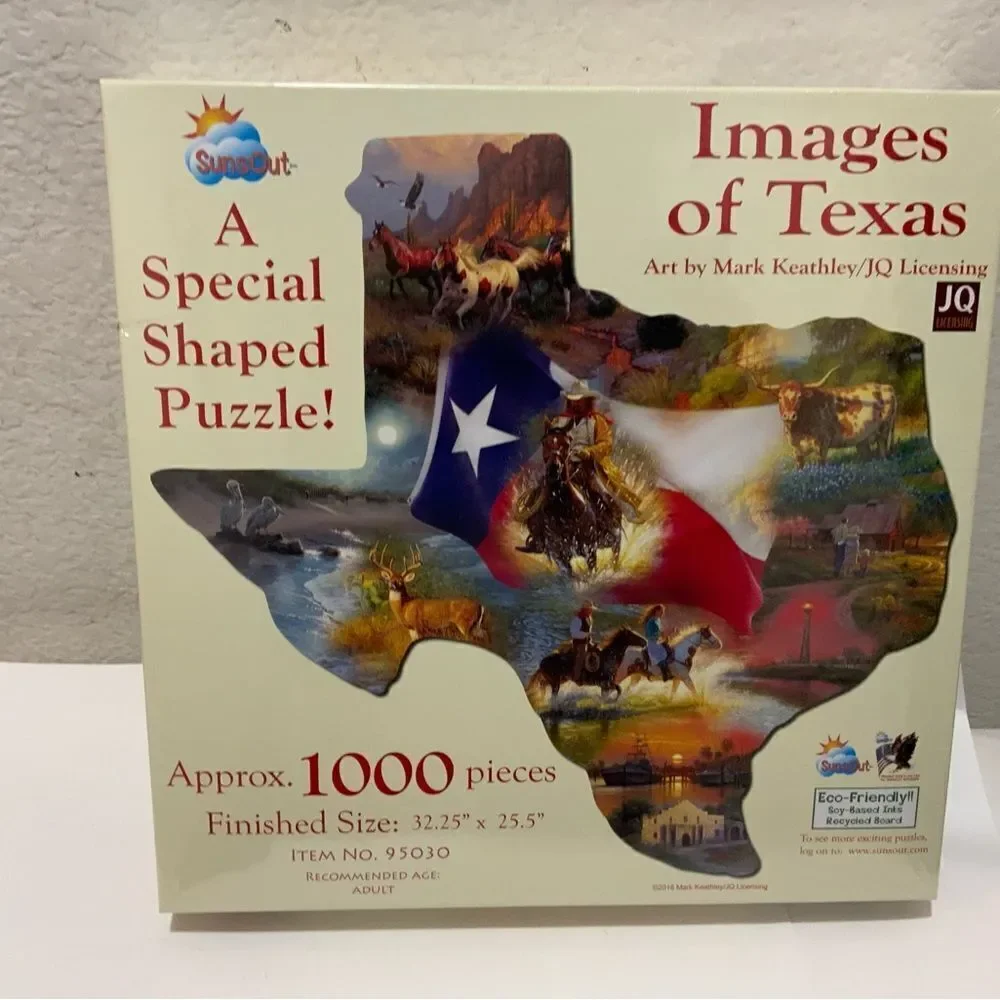 New Welcome to Texas! 1000 Piece Shaped Jigsaw Puzzle 32